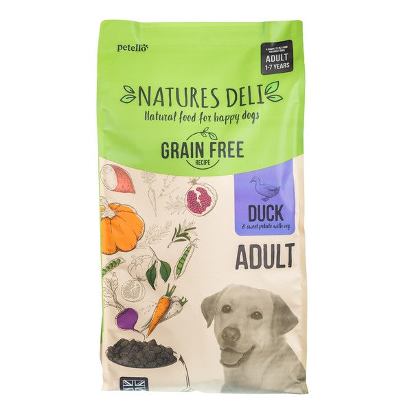 Natures Deli Adult Grain Free Duck and Sweet Potato Dry Dog Food 2/12kg
