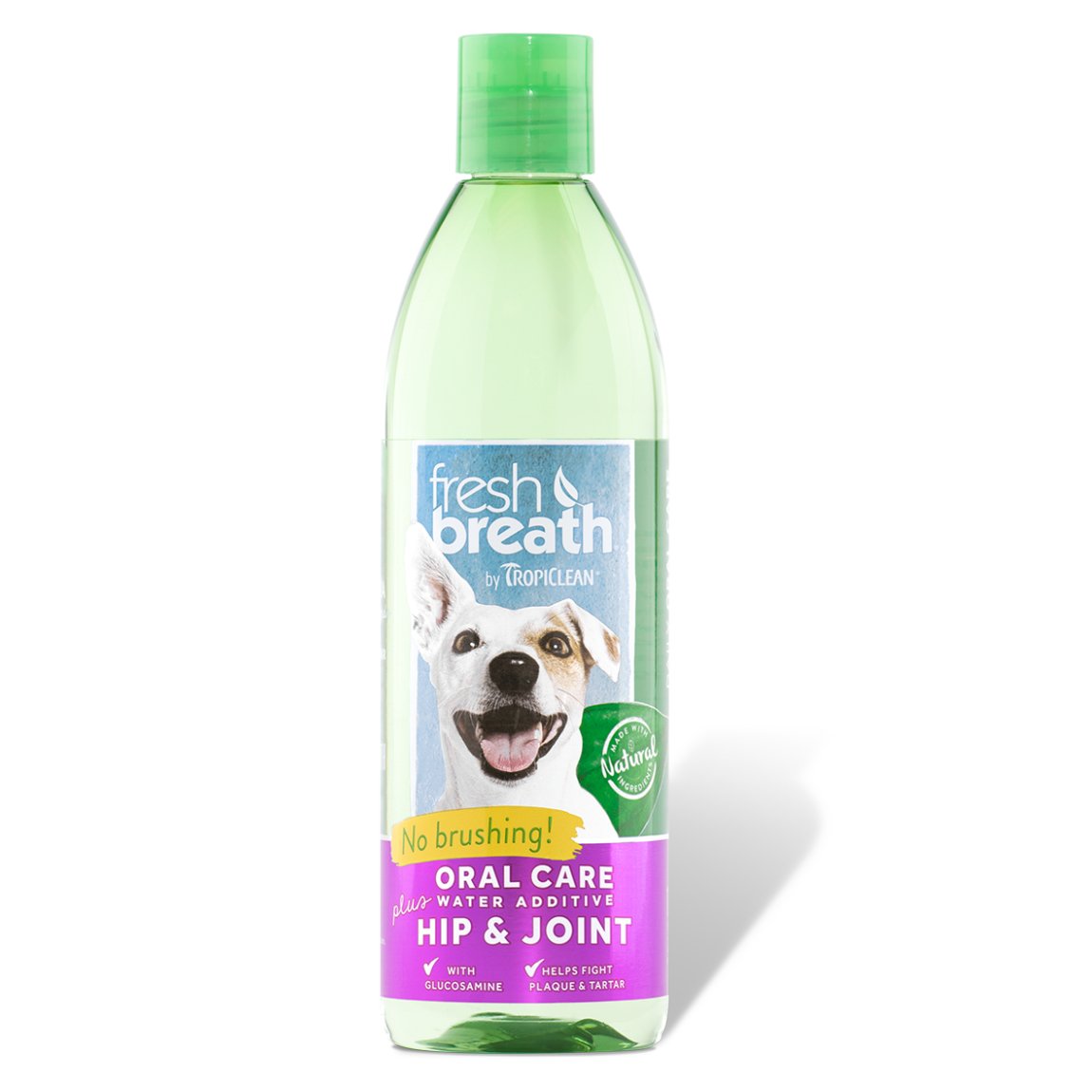Tropiclean Fresh Breath Oral Dental Care Water Additive for Dogs PLUS Hip & Joint 473ml