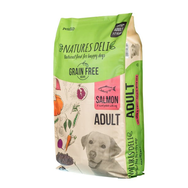 Natures Deli Adult Grain Free Salmon and Sweet Potato Dry Dog Food 2/12kg